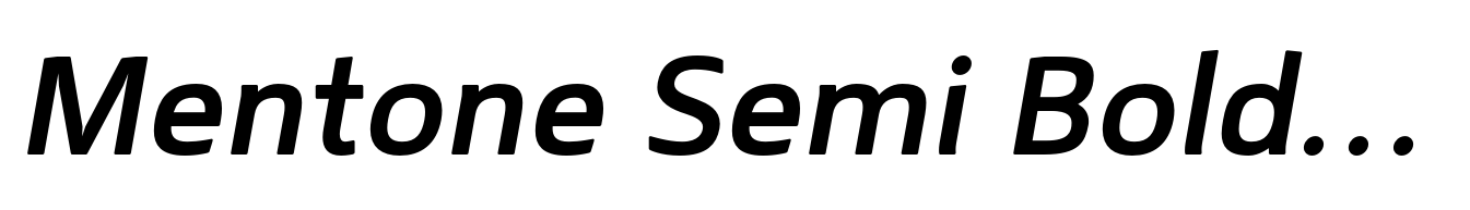 Mentone Semi Bold Italic